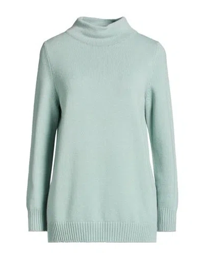 Gran Sasso Woman Turtleneck Sage Green Size 6 Virgin Wool, Viscose, Cashmere