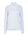 Gran Sasso Woman Turtleneck Sky Blue Size 12 Virgin Wool, Viscose, Cashmere