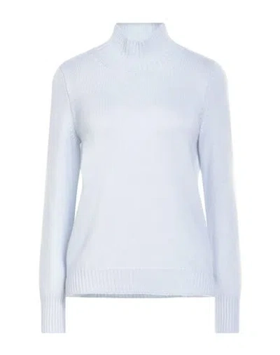 Gran Sasso Woman Turtleneck Sky Blue Size 12 Virgin Wool, Viscose, Cashmere