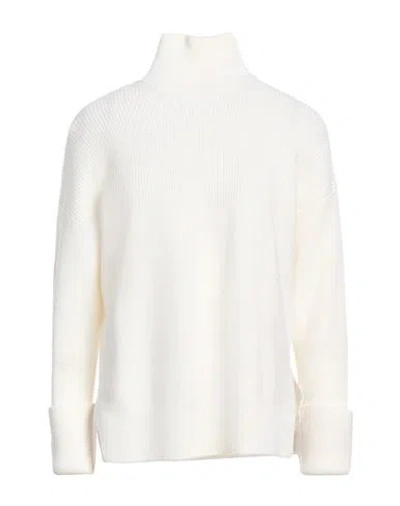 Gran Sasso Woman Turtleneck White Size 6 Virgin Wool