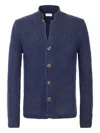 Gran Sasso Wool Button Cardigan In Blue