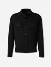 Gran Sasso Wool Button Jersey In Black