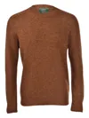 Gran Sasso Wool Crew-neck Sweater In Brown