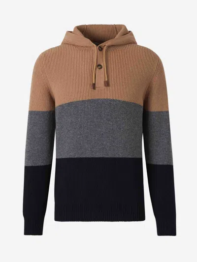 GRAN SASSO GRAN SASSO WOOL HOODED SWEATER