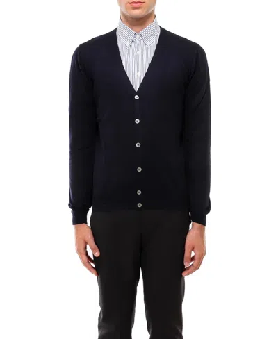 Gran Sasso Wool Knitted Cardigan In Black