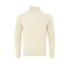 Gran Sasso White Wool Turtleneck In White