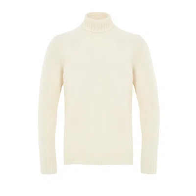 Gran Sasso White Wool Turtleneck In Neutral