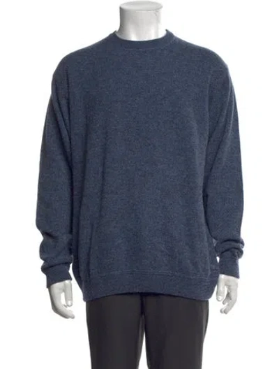 Pre-owned Gran Sasso Wool Patterned Pullover In Blue