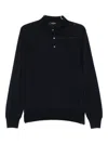 Gran Sasso Wool Polo Sweater In Black