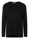 Gran Sasso Wool Round-neck Sweater In Black