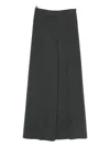 Gran Sasso Wool Wide-leg Trousers In Green