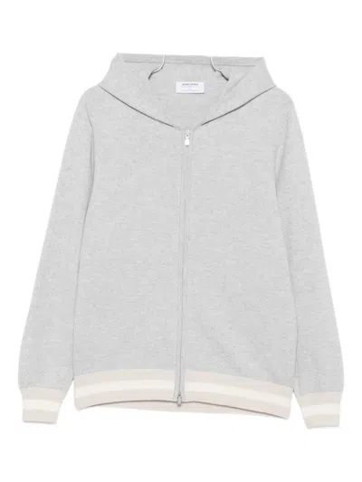 Gran Sasso X Casa Frumoasa Hooded Striped-trim Tracksuit In Gray