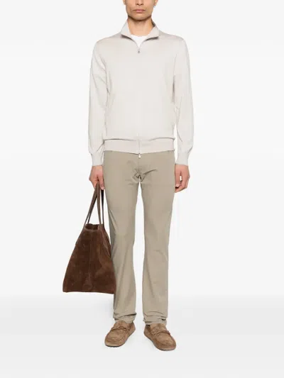 Gran Sasso Zip Cardigan In Neutral