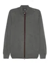 Gran Sasso Zip-fastening High-neck Cardigan In Gray