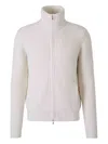 Gran Sasso Zip-fastening Ribbed Cardigan In White