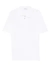 Gran Sasso Zip-front Polo Shirt In White