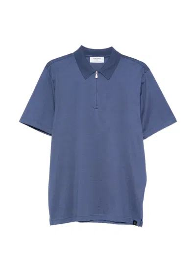 Gran Sasso Zip-fastening Polo Shirt In Blue