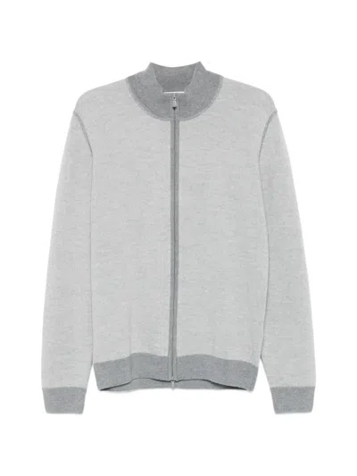 Gran Sasso Zipped Cardigan In Gray
