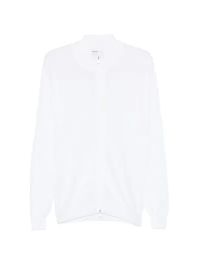 Gran Sasso Zip-up Cotton Cardigan In Pink