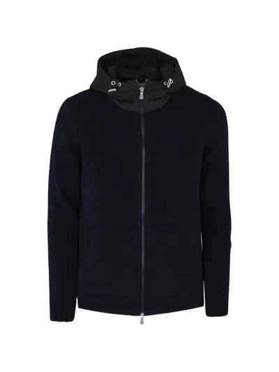 Gran Sasso Zip-up Hooded Jacket In Nude