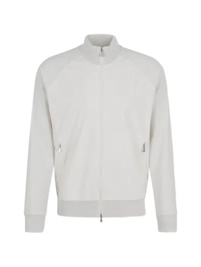 Gran Sasso Zip-up Sweatshirt In White