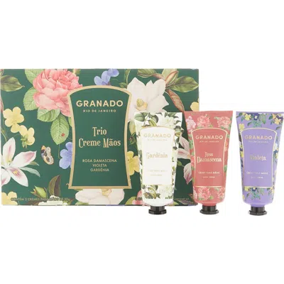 Granado Floral Hand Cream Trio 3-piece Gift Set In Multi