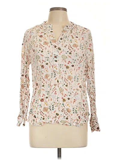 Pre-owned Grand & Greene 3/4 Sleeve Blouse In Ivory