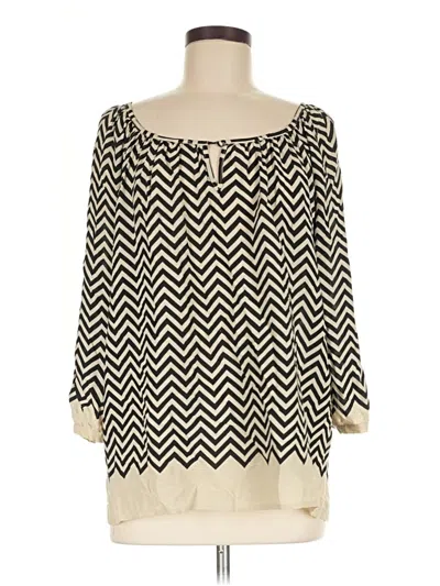 Pre-owned Grand & Greene 3/4 Sleeve Blouse In Ivory