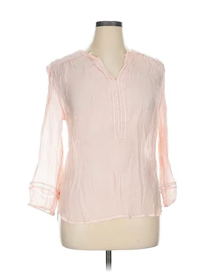 Pre-owned Grand & Greene 3/4 Sleeve Blouse In Pink