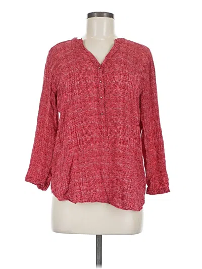 Pre-owned Grand & Greene 3/4 Sleeve Blouse In Red