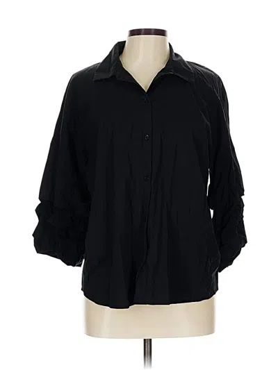 Pre-owned Grand & Greene 3/4 Sleeve Button Down Shirt In Black