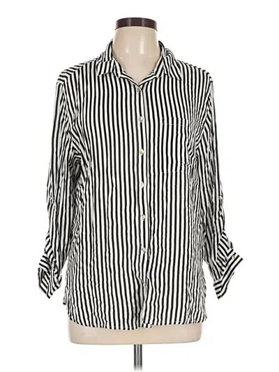 Pre-owned Grand & Greene 3/4 Sleeve Button Down Shirt In Silver