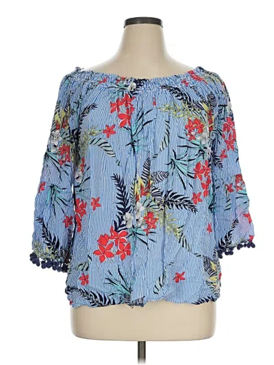 Pre-owned Grand & Greene 3/4 Sleeve T-shirt In Blue