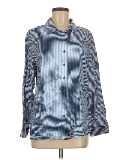 Pre-owned Grand & Greene Long Sleeve Blouse In Blue