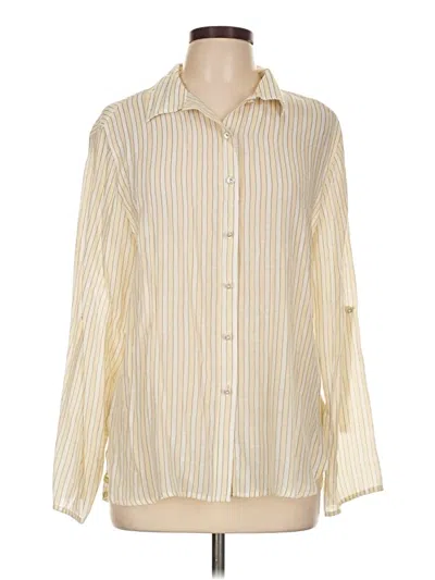 Pre-owned Grand & Greene Long Sleeve Button Down Shirt In Ivory