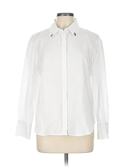 Pre-owned Grand & Greene Long Sleeve Button Down Shirt In White