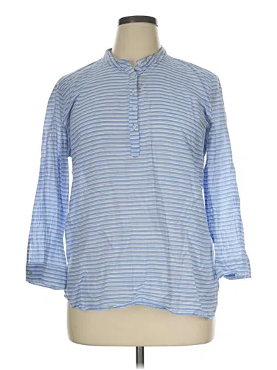 Pre-owned Grand & Greene Long Sleeve Polo Shirt In Blue