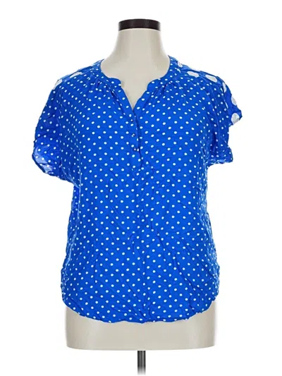 Pre-owned Grand & Greene Short Sleeve Polo Shirt In Blue
