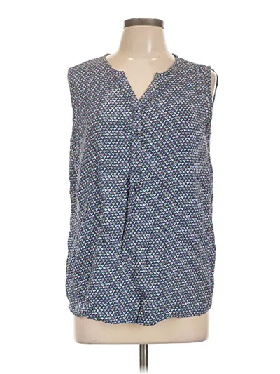 Pre-owned Grand & Greene Sleeveless Blouse In Blue