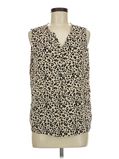Pre-owned Grand & Greene Sleeveless Blouse In Tan