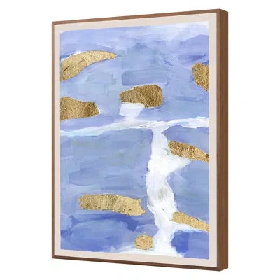 Grand Image Home Aida By Zoe Bios Creative - Single Picture Frame Print On Paper In Blue;white;gold
