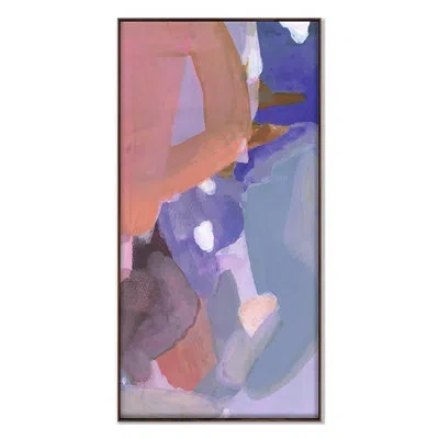 Grand Image Home Alba By Zoe Bios Creative - Floater Frame Print On Canvas In Gray;pink;purple