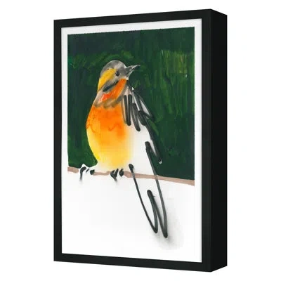 Grand Image Home American Robin By Pc Ngo - Single Picture Frame Print In Black Framed