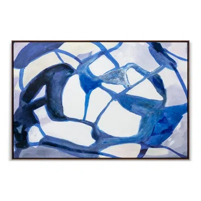 Grand Image Home Ana By Zoe Bios Creative - Floater Frame Print On Canvas In Blue;white;green;purple