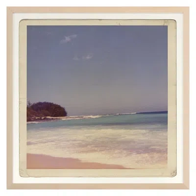 Grand Image Home Beach Day By Hope Bainbridge - Single Picture Frame Print On Paper In Blue;green;pink