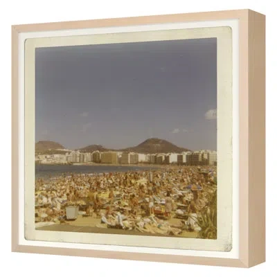 Grand Image Home Beach Scene By Hope Bainbridge - Single Picture Frame Print On Paper In Blue;brown;yellow
