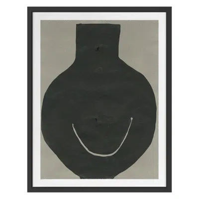 Grand Image Home Big Smile I By Kate Roebuck - Single Picture Frame Print On Paper In Black Framed