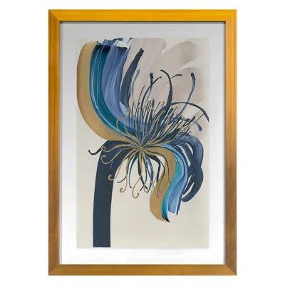 Grand Image Home Blue 1 By Jody Morlock - Single Picture Frame In Paper In Gold Framed