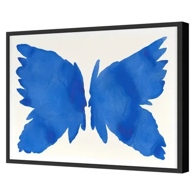 Grand Image Home Blue Bird By Kate Roebuck - Single Picture Frame Print In Black Framed