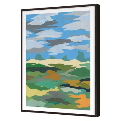 Grand Image Home Camoscape 2 By Kyle Goderwis - Single Picture Frame Print On Paper In Gray Framed